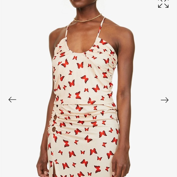 NWT Musier Paris Butterfly Paz soft stretchy jersey strappy  tank top size 40 - Picture 8 of 16